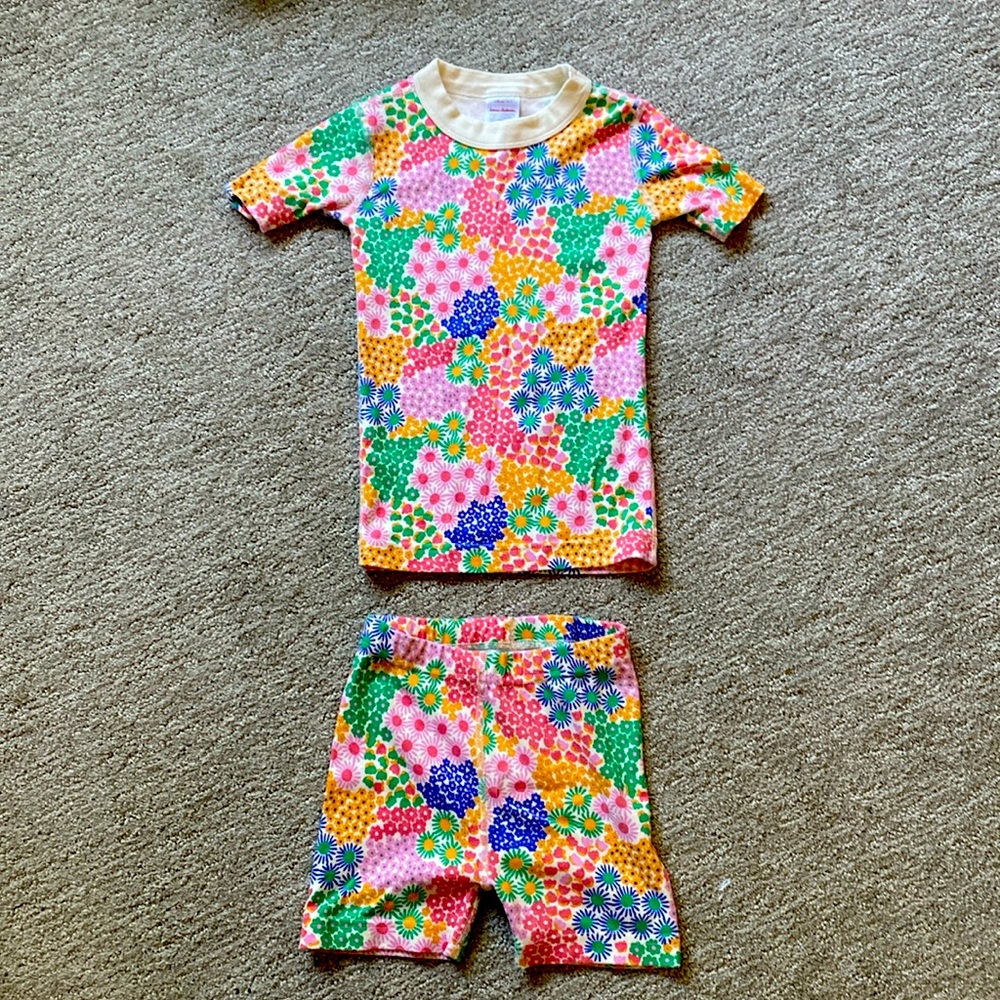 Hanna Andersson PJ short john sea daisy set